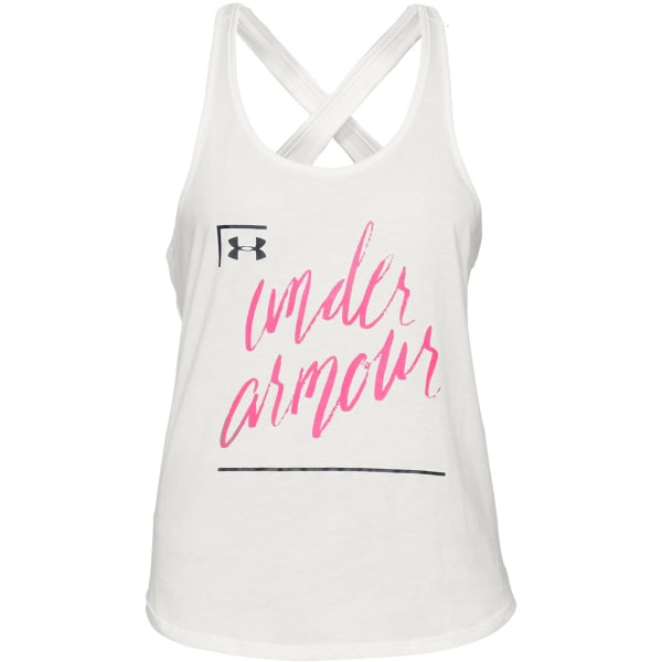 UNDER ARMOUR Women's Graphic Script Crossback Studio Tank Top