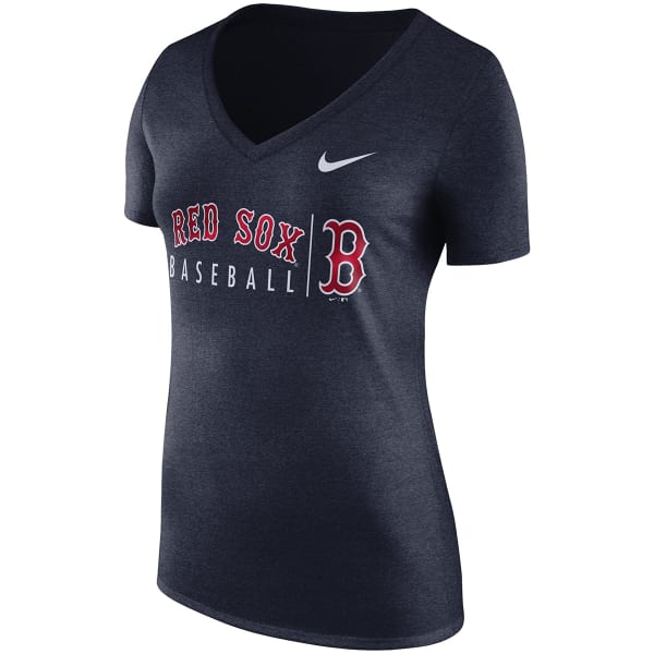 BOSTON RED SOX Women's Practice V-Neck Short-Sleeve Tee