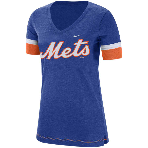 NEW YORK METS Women's Dri-FIT V-Neck Short-Sleeve Tee