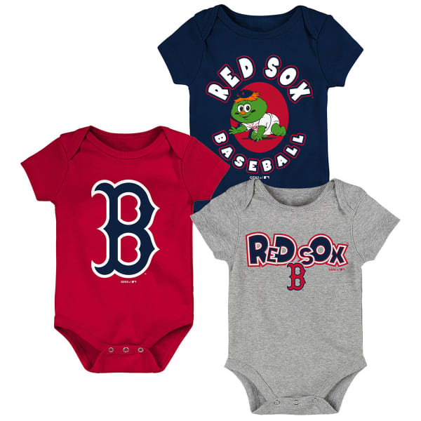 BOSTON RED SOX Infant Boys' Every Fan Bodysuits, 3-Pack