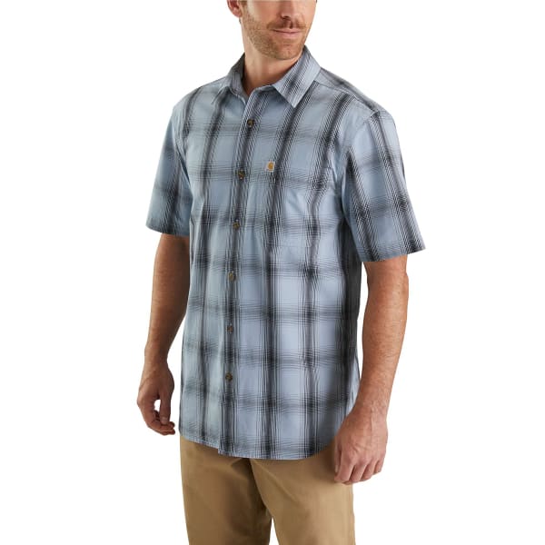 CARHARTT Men's Essential Plaid Open Collar Short-Sleeve Shirt