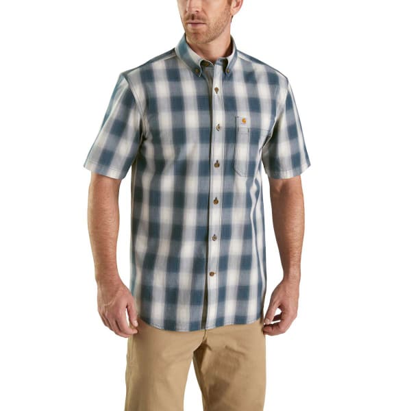 CARHARTT Men's Essential Plaid Button Down Short-Sleeve Shirt