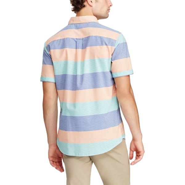 CHAPS Men's Short-Sleeve Stripe Button-Down Shirt