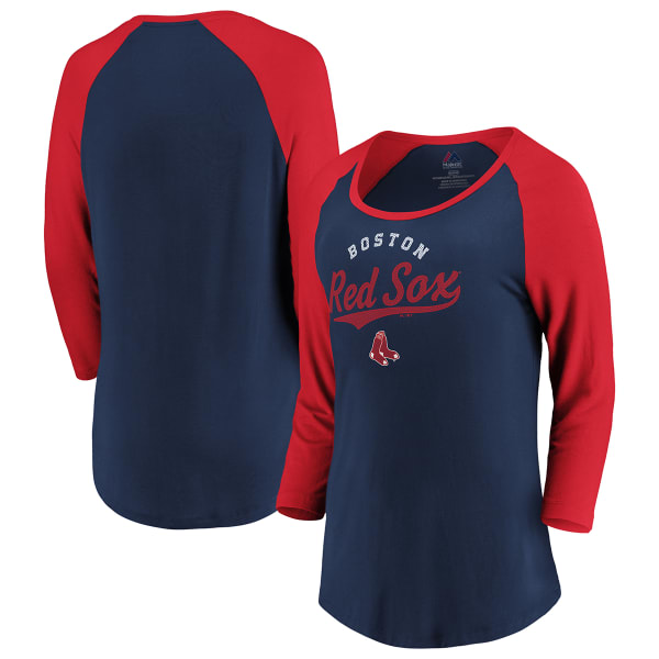 BOSTON RED SOX Women's This Decides It 3/4 Raglan Sleeve Tee