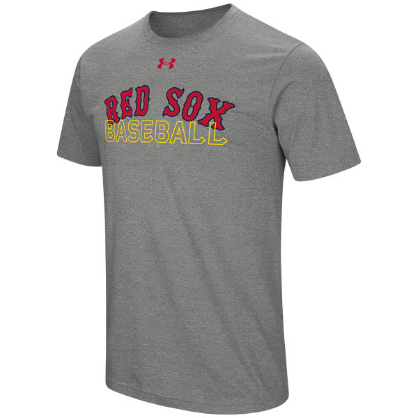 BOSTON RED SOX Men's UA Overprint Wordmark Core Short-Sleeve Tee