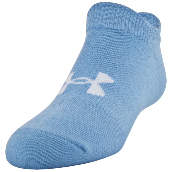 UNDER ARMOUR Girls' Essential No Show Socks, 6-Pack