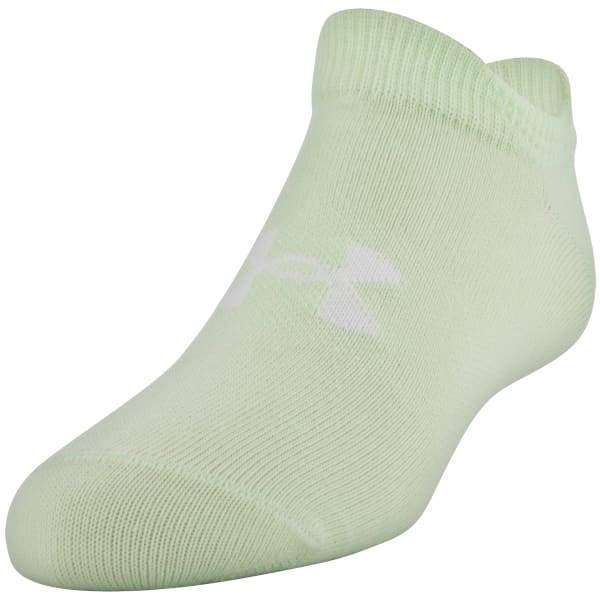 UNDER ARMOUR Girls' Essential No Show Socks, 6-Pack