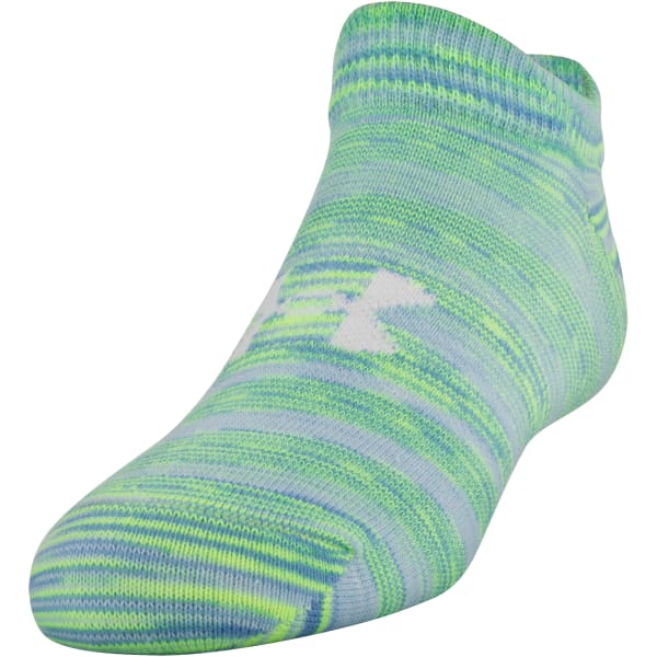 UNDER ARMOUR Girls' Essential No Show Socks, 6-Pack