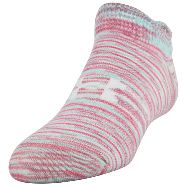 UNDER ARMOUR Girls' Essential No Show Socks, 6-Pack