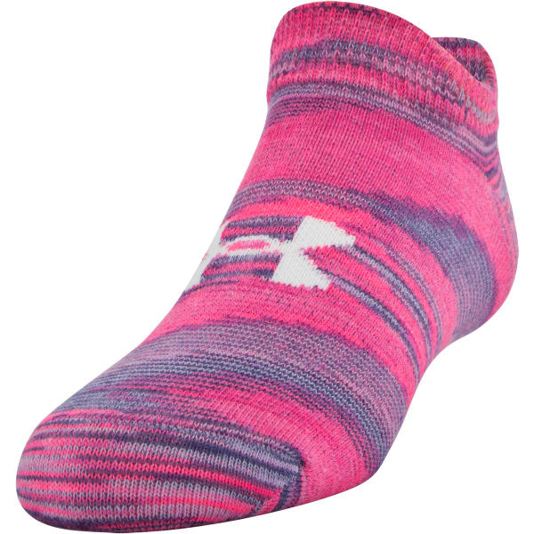 UNDER ARMOUR Girls' Essential No Show Socks, 6-Pack