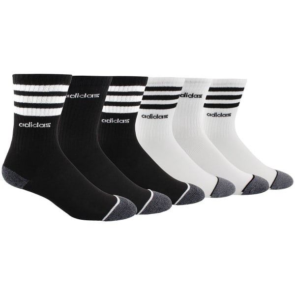 ADIDAS Boys' 3 Stripe Crew Socks, 6-Pack