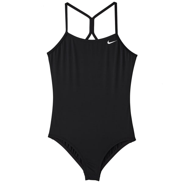 NIKE Big Girls' Solid Racerback One-Piece Swimsuit