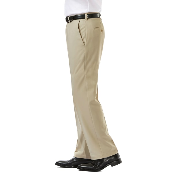 HAGGAR Men's Cool 18 Classic Fit Flat Front Pro Pant