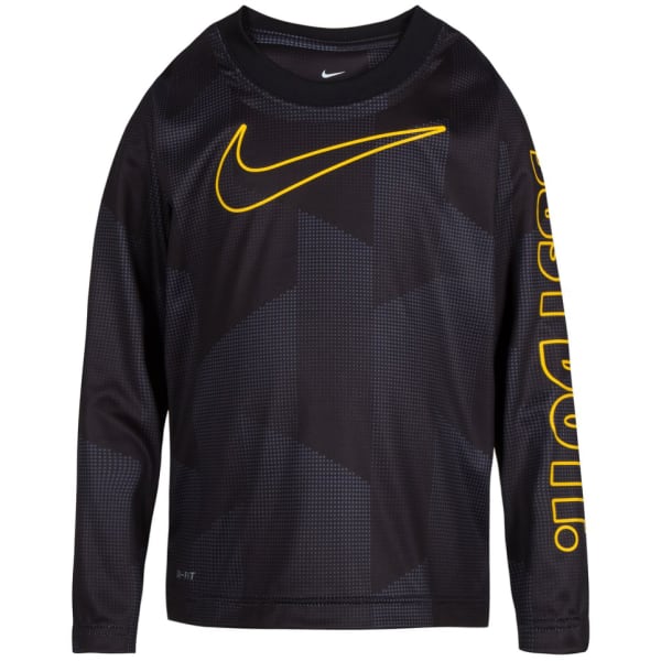 NIKE Little Boys' Just Do It Micro Dri-FIT Long-Sleeve Tee