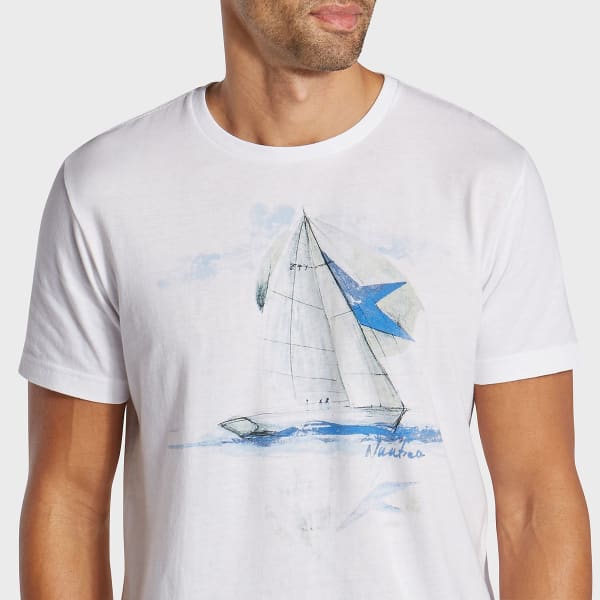 NAUTICA Men's Painted Boat Short-Sleeve Graphic Tee