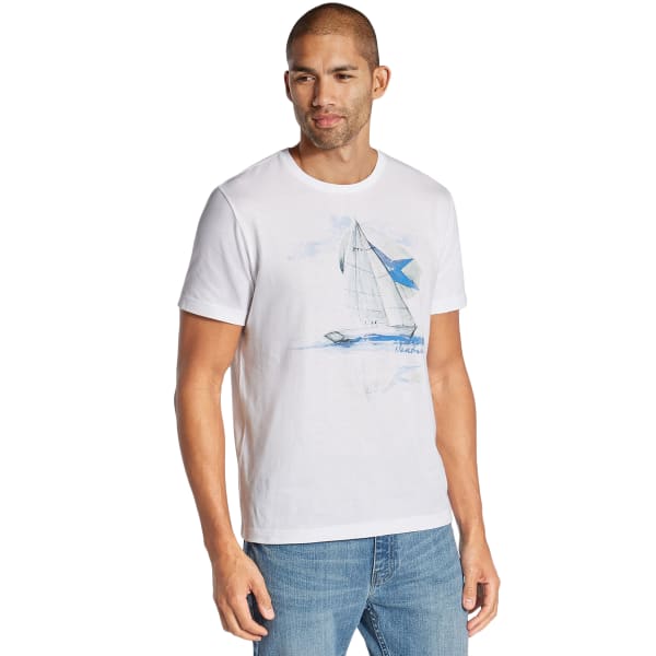 NAUTICA Men's Painted Boat Short-Sleeve Graphic Tee