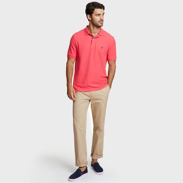 NAUTICA Men's Solid Performance Deck Polo