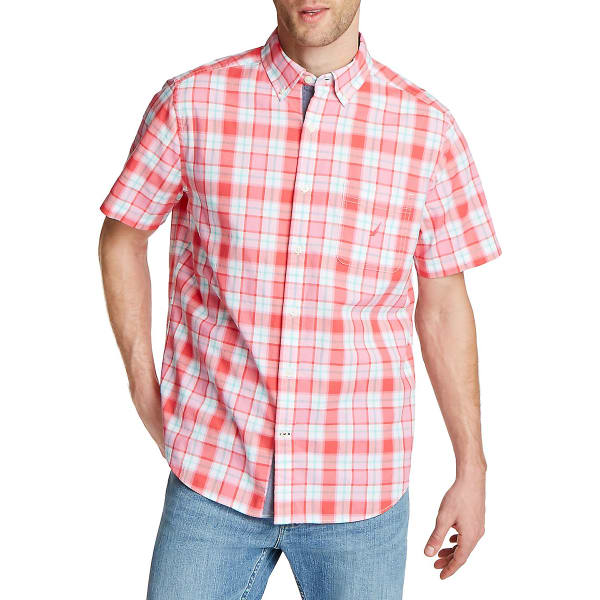 NAUTICA Men's Stretch Poplin Short-Sleeve Shirt