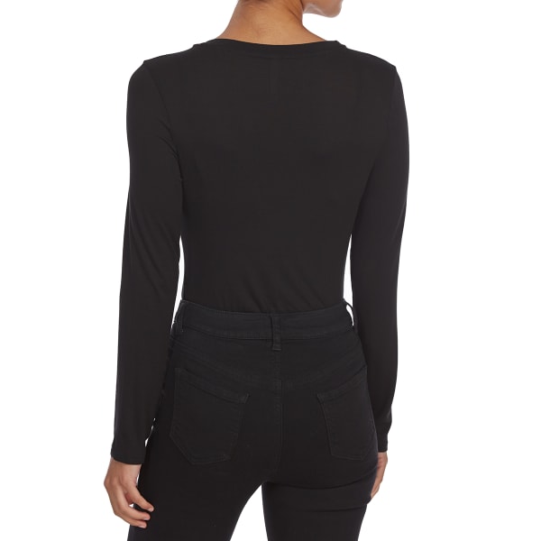 TRESICS Juniors' Rayon Long-Sleeve Bodysuit