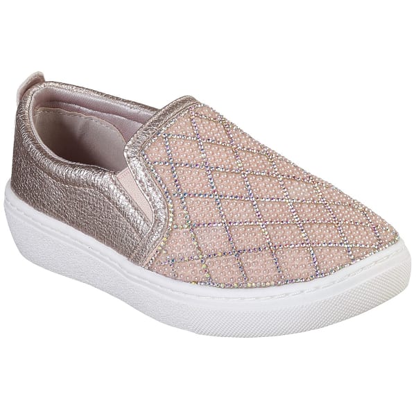 SKECHERS Little Girls' Goldie Diamond Darling Slip On Sneakers