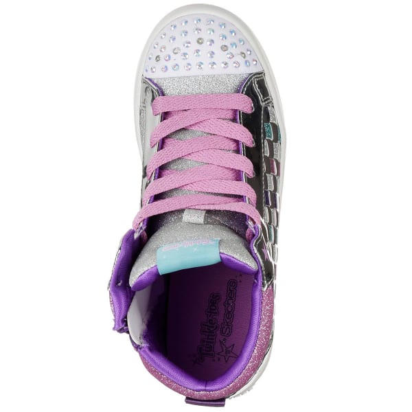 SKECHERS Little Girls' Twinkle Toes Twi-lites Sparkle Status Hi