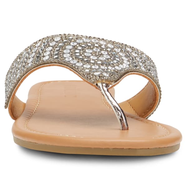 OLIVIA MILLER Women's Rhinestone Hooded Sandals