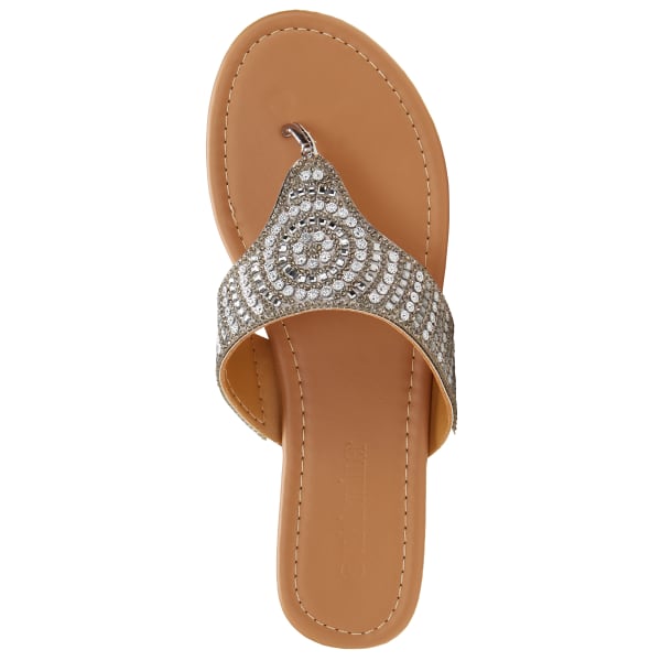 OLIVIA MILLER Women's Rhinestone Hooded Sandals