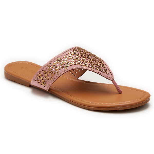 OLIVIA MILLER Women's Cut-Out Hooded Thong Sandals