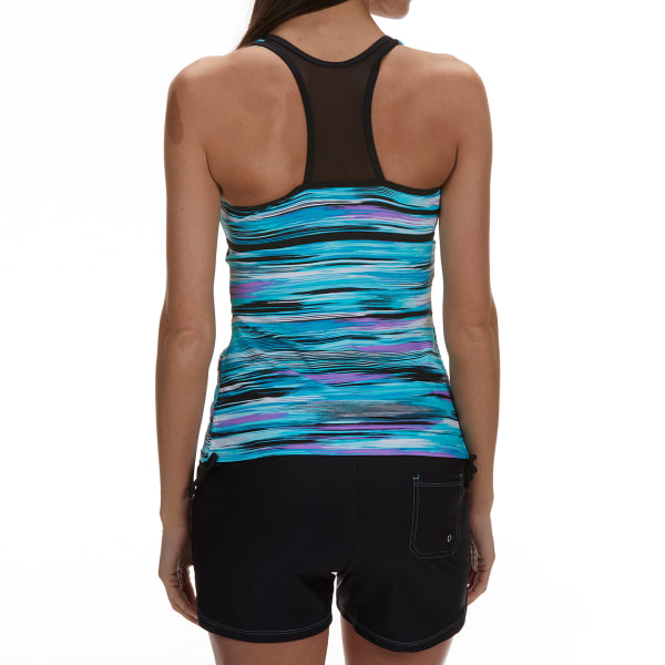 FREE COUNTRY Women's Zip Front Racerback Swim Top