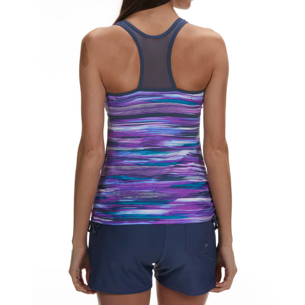 FREE COUNTRY Women's Zip Front Racerback Swim Top