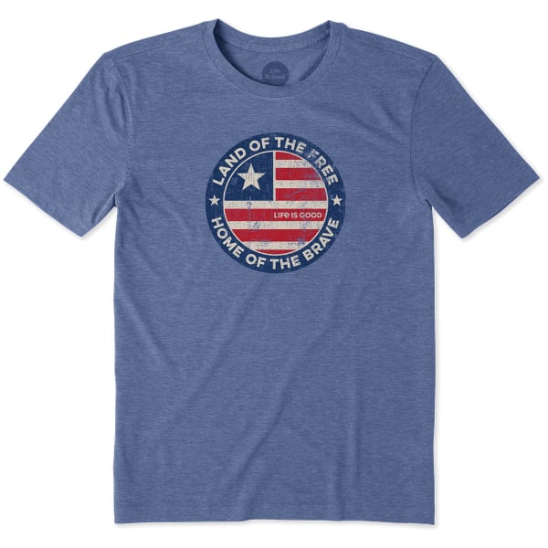 LIFE IS GOOD Men's Short-Sleeve Land of the Free Graphic Tee