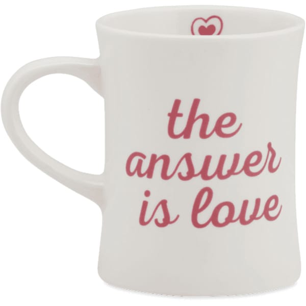 LIFE IS GOOD The Answer is Love Diner Mug