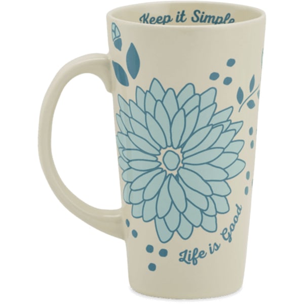 LIFE IS GOOD Blue Wildflower Start Me Up Mug