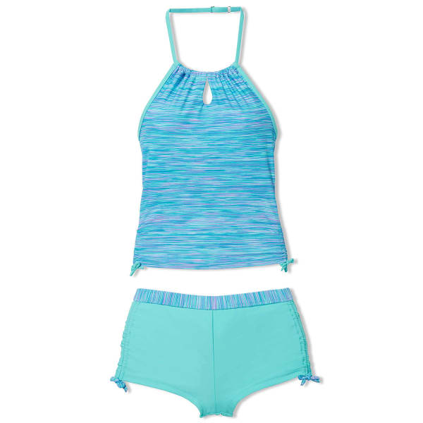 FREE COUNTRY Girls' Swim Signature Halter Tankini Set