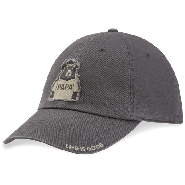 LIFE IS GOOD Men's Papa Bear Chill Tattered Adjustable Cap