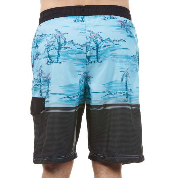 BURNSIDE Men's Blue Hawaii E-Board Shorts