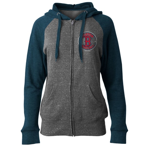 BOSTON RED SOX Women's Tri-Blend Full-Zip Hoodie