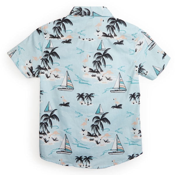 OCEAN CURRENT Boys' Short-Sleeve Marina Boat Print Shirt