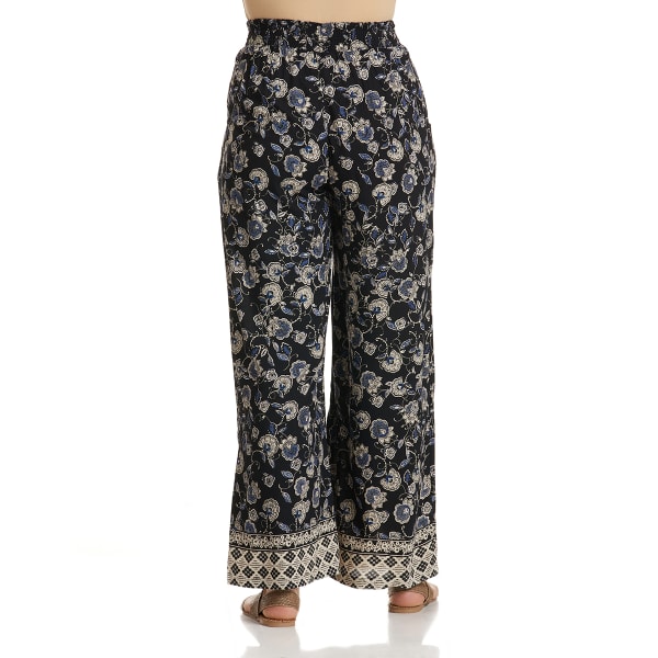 ANGIE Women's Floral Tie Front Pants