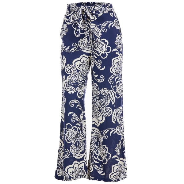 ANGIE Women's Floral Tie Front Pants