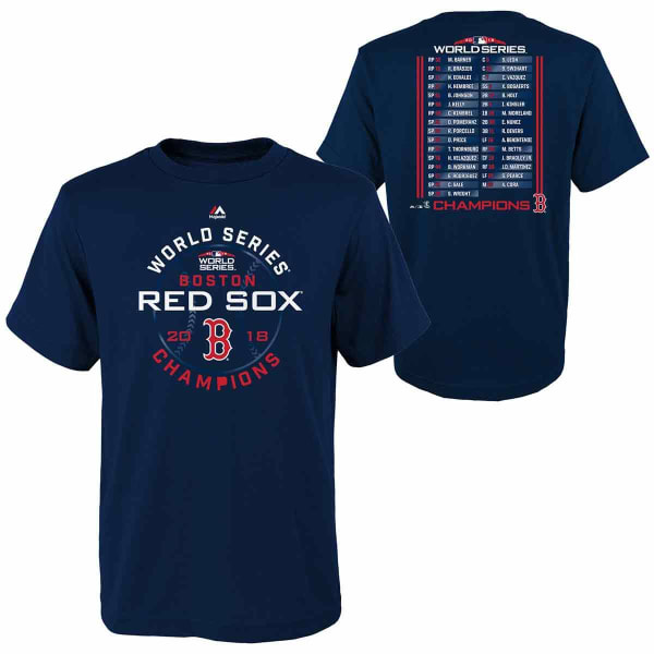 BOSTON RED SOX Big Kids' 2018 World Series Champions Roster Short-Sleeve Tee