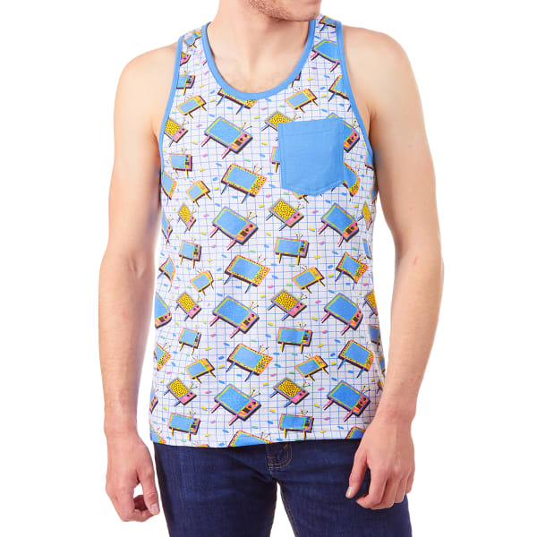 ALPHA BETA Men's TV Print Tank Top