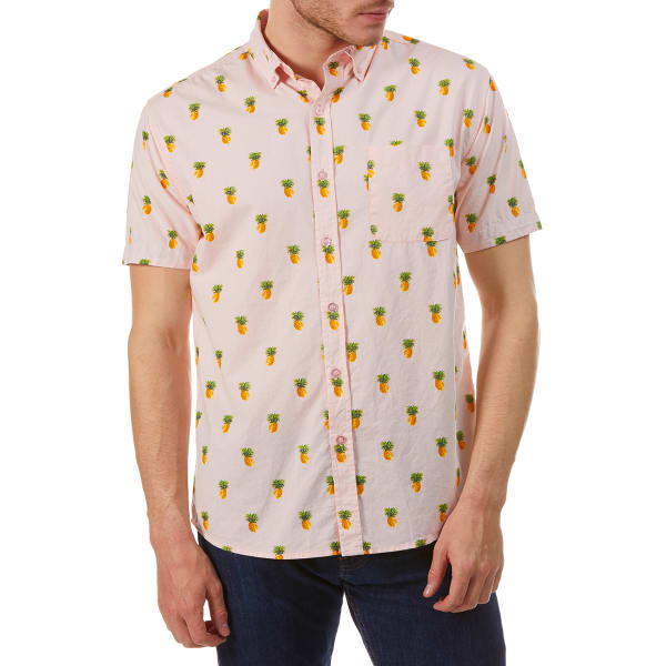 ALPHA BETA Men's Pineapple Short-Sleeve Shirt