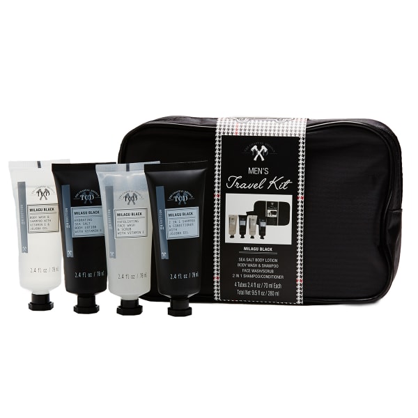 TRI-COASTAL DESIGNS Men's Plaid Case Travel Kit