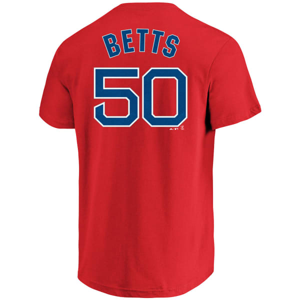 BOSTON RED SOX Men's Mookie Betts #50 Name and Number Short-Sleeve Tee