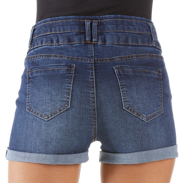 BLUE SPICE Juniors' Denim High Rise Shorts