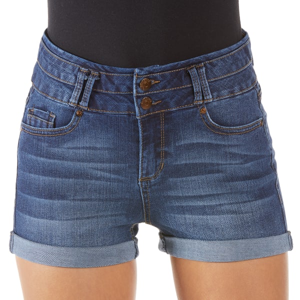 BLUE SPICE Juniors' Denim High Rise Shorts