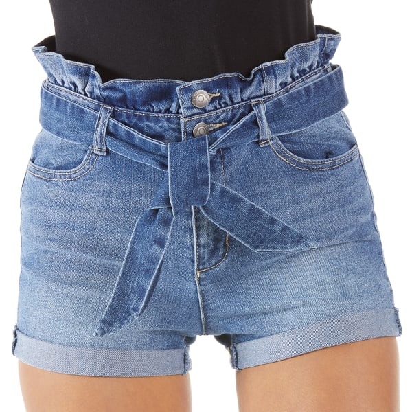 BLUE SPICE Juniors' Paper Bag Shorts