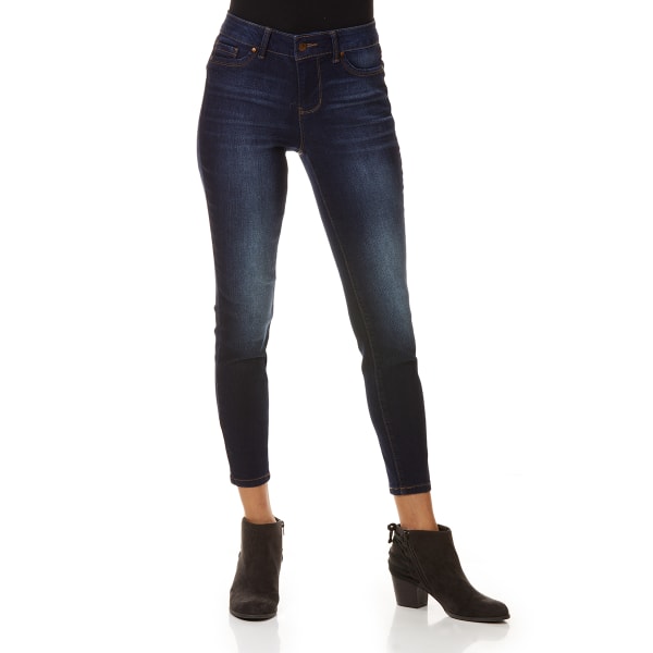 BLUE SPICE Juniors' Denim Destructed High Rise Ankle Jeans