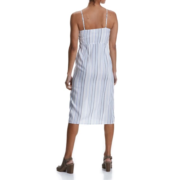 NO COMMENT Juniors' Button Front Maxi Dress